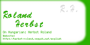 roland herbst business card